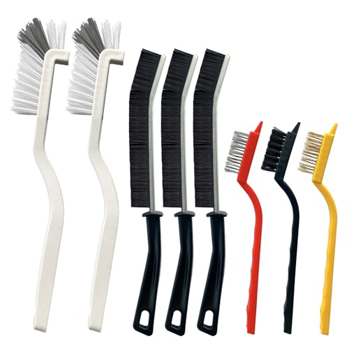 Crevice Cleaning Brush Set, Hard Bristle Small Scrub Brushes, Deep Cleaning Supplies for Kitchen, Bathroom, Grout, Bottle, Corners & Tight Spaces, 8Pcs - color: 8-pack