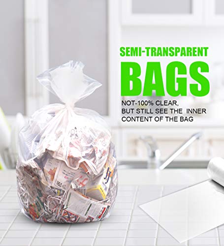 FORID 1.2 Gallon Garbage Bags, 220 Count, Small, Clear –Wastebasket Bin Liners for Bathroom, Bedroom, Office, Garbage Can - Durable & Thick Trash Bag - style: 1.2 Gal (220 Count)