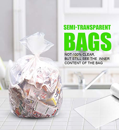 FORID 1.2 Gallon Garbage Bags, 220 Count, Small, Clear –Wastebasket Bin Liners for Bathroom, Bedroom, Office, Garbage Can - Durable & Thick Trash Bag - style: 1.2 Gal (220 Count)