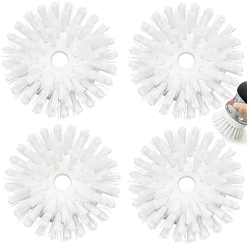 Palm Brush Refills for OXO Soap Dispensing Dish Brush - 4 Pack Cleaning Replacement Brush Head for OXO Palm Brush(White) - color: 4-white