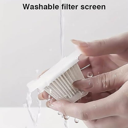 Cleaner, Car Vacuum Cleaner, Wireless Keyboard Cleaner with Super Strong Suction of 120W, Powerful Mini Rechargeable Vacuum Cleaner with Dual Filters, Suitable for Cars, Homes, Offices