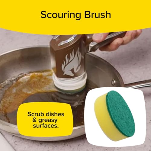 Horsepower Scrubber Complete 5-pack of Durable Premium Replacement Heads for Electric Spin Scrubber, AS SEEN ON TV
