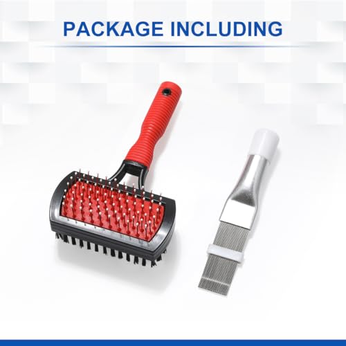 LANMU AC Coil Cleaner Brush Fin Comb, Air Conditioner Cleaning Brush Straightening Tool for HVAC/AC Evaporator, Condenser, Radiator