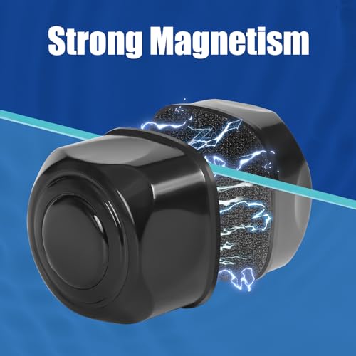 AQUANEAT Aquarium Magnetic Brush, Glass Fish Tank Cleaner, Algae Scraper, Not for Acrylic and Plastic, Large - size: Large