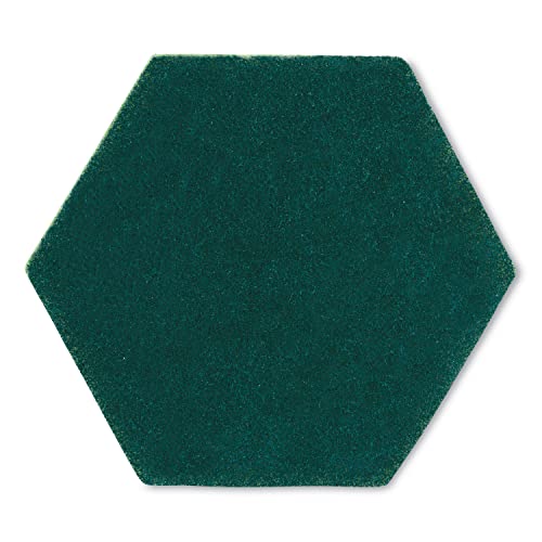 3M Scotch-Brite Dual Purpose Scouring Pad 96HEX Hexagon Shape Utility Sponge, 5 in x 5.75 in, 15/Case