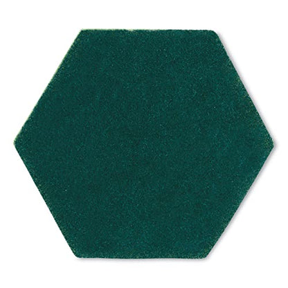 3M Scotch-Brite Dual Purpose Scouring Pad 96HEX Hexagon Shape Utility Sponge, 5 in x 5.75 in, 15/Case