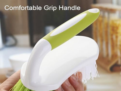 Scrub Brush for Cleaning, Heavy Duty Shower Scrubber with Stiff Bristles for Tub, Sink, Floor, Tile, and Carpet Scrubbing, 3 Pack - color: Yellow-green 3pcs