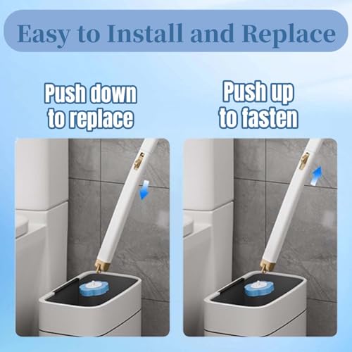 Disposable Toilet Brush with 36 Refills,Toilet Bowl Cleaner,Toilet Cleaning Supplies,Wall Mounted Toilet Wand Brush Kit with Holder for Bathroom Cleaning & Hygiene Bathtub Maintenance - color: Gold