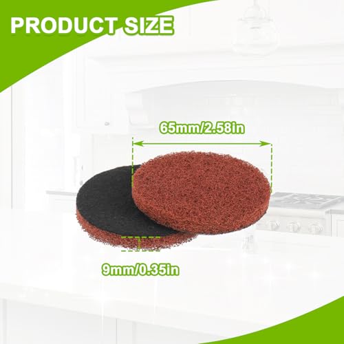 16pcs Heavy Duty Pads Electric Cleaning Brush Pad Set fit for Bosch Home/Garden 6033 Battery Cleaning Brush,Red - size: Red