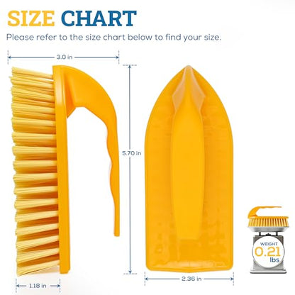 KLEEN HANDLER Iron Handle Scrub Brush for Household & Commercial Cleaning for Shower, Bathroom, Sink, Kitchen, Bathtub, Floor Scrubbing, 1 Pc - Yellow - style: Pack of 1