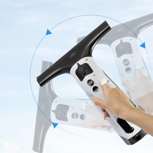 LICAEVEY Window Vacuum Cleaner Cordless, 2000Pa Suction Handheld Glass Cleaner with 280mm Wiper, 150ml Tank for Shower Car Tile Multi Face