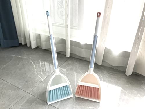 Kids Broom and Dustpan Set-Mini Dustpan and Broom for Children Housekeeping Pretend Play Cleaning Tools Set (Pink) - color: Pink