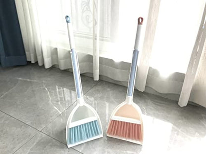 Kids Broom and Dustpan Set-Mini Dustpan and Broom for Children Housekeeping Pretend Play Cleaning Tools Set (Pink) - color: Pink