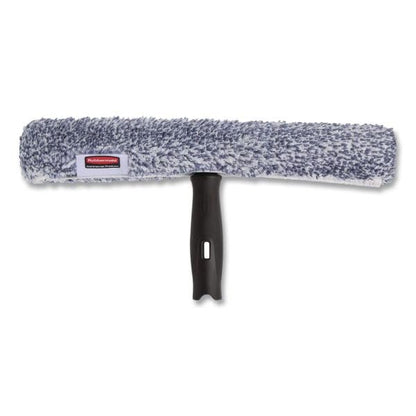 Rubbermaid Commercial Products Microfiber Glass Washer, 14 Inch | Quick-Connect Compatible, Integrated Edge Scrubber, High-Absorbency Sleeve, 100 Launder Cycles, Ergonomic Handle - size: 14", style: Washer