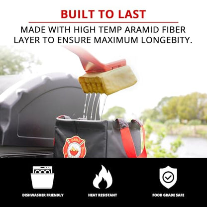 Grill Rescue BBQ Replaceable Scraper Cleaning Head, Bristle Free Grill Brush- Durable and Unique Scraper Tools for Cast Iron or Stainless-Steel Grates (Grill Grate Brush with Scraper) - color: Grill Grate Brush With Scraper