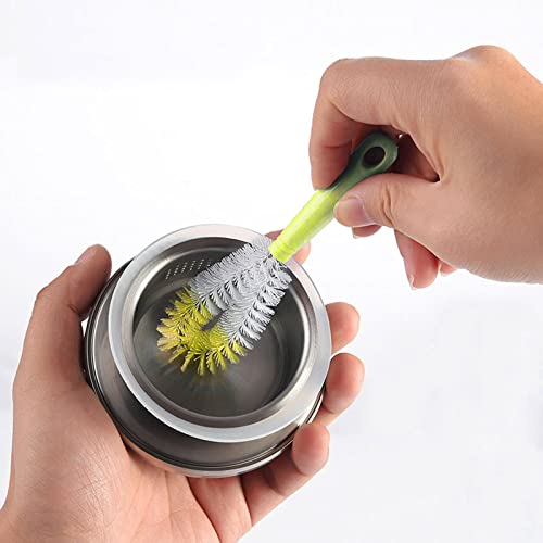 5 Pack Bottle Brush,16 Inch Long Handle Bottle Brushes for Cleaning,Straw Brush,Flexible Bottle Cleaner Brush Set for Washing Narrow Neck Beer Glasswares,Sports Bottle,Wine Decanter,Baby Bottle - color: Green