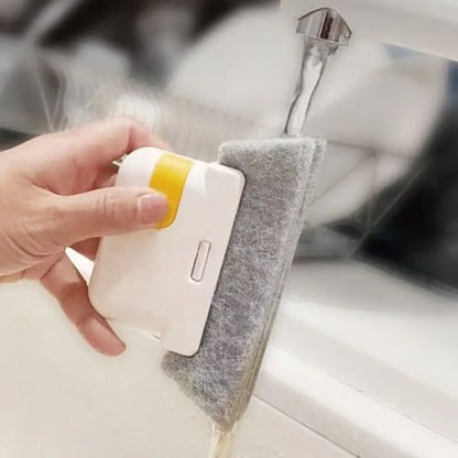 2PCS Crevice Cleaner 2-in-1 Groove Cleaning Tool - Window Frame & Door Track Brush - Handheld Sill Gap Scrubber for Home & Boat Cleaning