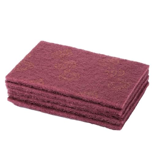 Abrasive Hand Scouring Pads, 2-Pack (Fine Red & Coarse Green) Heavy Duty Scrub Pads for Kitchen, Dish, Pots, Pans, Oven, Grill, Multi-Purpose Cleaning Sponge - color: Red