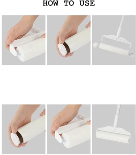 RainbowZone 9.5" Extra Wide Lint Roller for Pet Hair Removal - Extendable Long Handle with 300 Super Sticky Sheets for Furniture, Couch, Car & Carpet Cleaning - Large Pet Hair Remover with 3 Refills - size: 1 Roller + 3 Refills