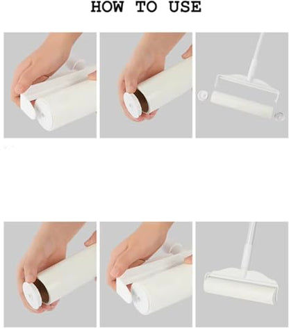 RainbowZone 9.5" Extra Wide Lint Roller for Pet Hair Removal - Extendable Long Handle with 300 Super Sticky Sheets for Furniture, Couch, Car & Carpet Cleaning - Large Pet Hair Remover with 3 Refills - size: 1 Roller + 3 Refills
