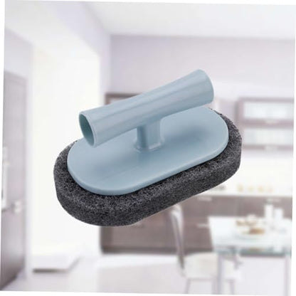 Mipcase Ergonomic Handle Kitchen Cleaning Brush Powerful Scrubbing Pad for Dishes Faucets Stove Sink Household Use Non-Scratch Scouring Pad with Random Color Random Color