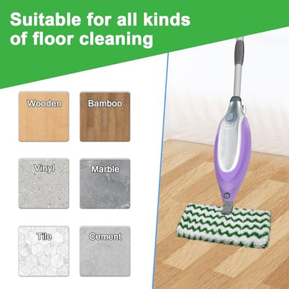 3 Pack Steam Pocket Mop Replacement Pads for Shark S3500 Series S3501 S3601 S3550 S3901 SE450 S2901 S2902 S3801,Reusable Steam Mop Pad with Deep Cleaning Scrub Strip,Microfiber Steam Mop Refills,Green - color: Green