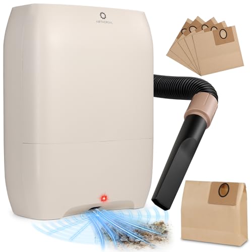 AIRTHEREAL T1 Plus Touchless Vacuum with 6-Pack Disposable 4.7L Dust Bags, Pull-and-Toss Design, Ideal Electric Dustpan for Home, Household Owner - color: Linen