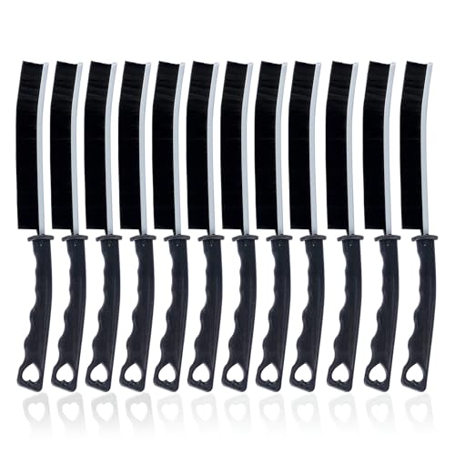 12 Pack Cleaning Brush Set - Hard Bristle Crevice Cleaning Brush - Multifunctional Gap Scrub Brush - Home Essentials for Kitchen Bathroom, Windows Faucets Grout & Car