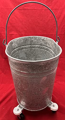 35 Quart Metal Mop Bucket with 2" Casters