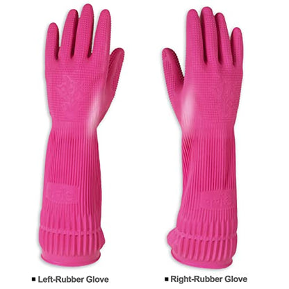 Mamison Quality Kitchen Rubber Gloves New Band Series (1 Pairs, Large). Cleaning Non-Slip Reusable Rubber Gloves. Home and Kitchen Washing, Made in Korea - size: Large