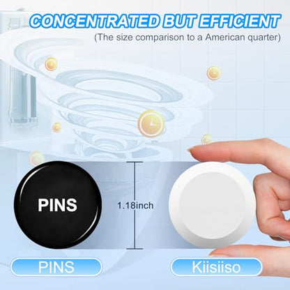 KIISIISO Toilet Bowl Cleaner Tablets 50 PACK, Automatic Bleach Toilet Tank Cleaners, Bathroom Long-Lasting Freshness, Slow-Releasing Powerful Deodorizing & Descaling - size: 50 Count (Pack of 1)