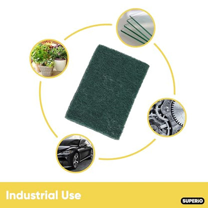 Scouring Pad Non-Scratching Scrubber Non-Scratch Cleaning Scrub Pads, Heavy Duty Scouring Pad, Reusable Kitchen Scrubbing Pad Pack of 1, Green, by Superio - size: 1-pack