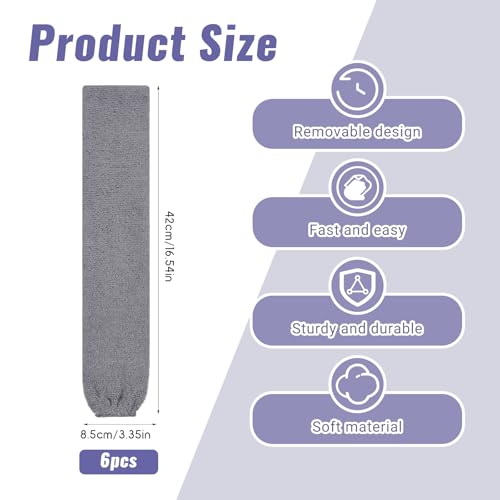 6pcs Gap Duster Covers Retractable Gap Dust Cleaner Cloth Flexible Refill Microfiber Cleaner Covers Reusable Washable Gap Dusting Cloth for Cleaning Under Refrigerator Sofa Couch Bed Furniture