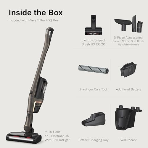 Miele Triflex HX2 Pro Self-Standing Cordless Stick Vacuum Cleaner, 120 min runtime, Infinity Grey PearlFinish / Rose Gold