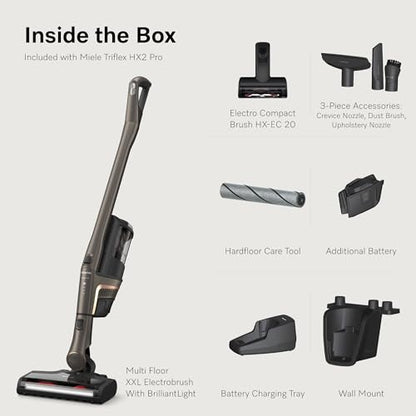 Miele Triflex HX2 Pro Self-Standing Cordless Stick Vacuum Cleaner, 120 min runtime, Infinity Grey PearlFinish / Rose Gold