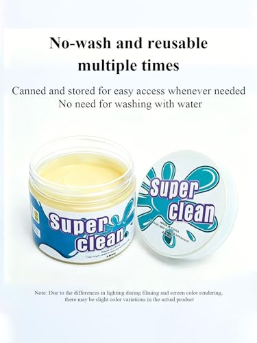 Super Clean Cleaning Gel, Universal Dust Removal Slime for Car Vents, Keyboard, and Hard-to-Reach Places, Reusable Cleaning Putty - color: Yellow