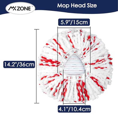 Spin Mop Replacement Heads Compatible with O-Cedar EasyWring 1-Tank System - Microfiber Mop Head Refills for Deep Floor Cleaning, Scrub Pad for Tile Hardwood Kitchen, 3Pack - size: 3pcs 1-Tank Mop Red