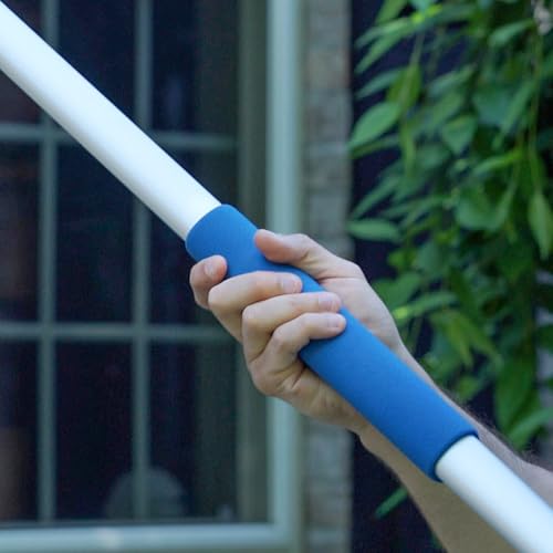 Unger Professional Connect & Clean 6 - 18 Foot Telescoping Extension Multi-Purpose Pole with Quick-Flip Clamp, Window Cleaning, Dusting, Silver - size: 6 - 18 Foot