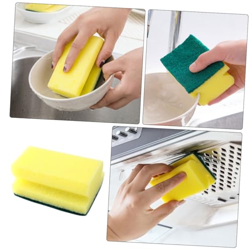 LIFKOME 10pcs Scrub Pads Non-Scratch Sponge Cleaning Pads for Kitchen and Dish Washing Versatile for Utensils Pots Tableware Cleaning