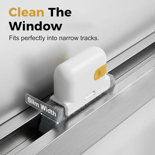 2026 New Magic Window Track Cleaner Set – Handheld Multipurpose Cleaning Brush Windows Screen Brush for Window Grooves, Tile Grout Lines, Shutter Slats, Car AC Vents & Narrow Gaps (3pcs Grey) - color: 3pcs Grey