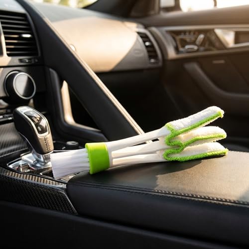 3 Pcs Blind Cleaner Washable Window Blind Cleaner Duster Tool – Window Blinds Duster Brush with Microfiber Sleeves, Easy Dust Removal Tool for Blinds, Vents & Fans, Reusable Home Cleaning Accessory