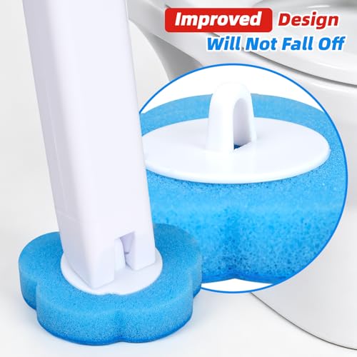 Toilet Bowl Wand Refills, 48 Pcs Disposable Toilet Brush Cleaning Sponges Heads, Not Compatible with Other Wand - style: 48 Refills