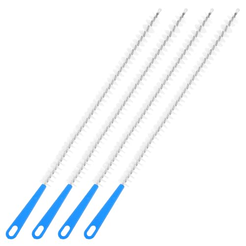 Yuanchu 4 Pack Flexible Drain Cleaning Brush, Sink Pipe Cleaners Drain Clog Remover Tool with Nylon Bristles Rust-Resistant Sink Unblocker Tool for Toilet Kitchen Shower Sewer Tub