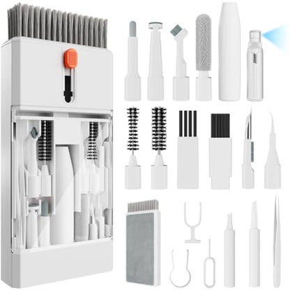 Laptop Cleaning Kit Keyboard Cleaner Brush, 22-in-1 Multi-Function Laptop Cleaner Tool for MacBook, Phone, Headphone, Earbuds, Camera Lens and Other Electronic Device, All-in-one with Upgrade