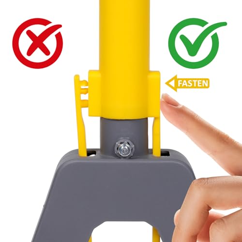 Sponge Mop,Masthome Roller Sponge Mop,Easy Self Squeeze Mop and Stainless Steel Handle,PVA Mops with 3 Absorbent Mop Refills for Home Use Tile Floor Bathroom Cleaning - color: Yellow-grey