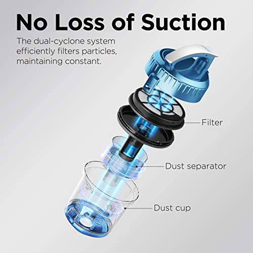 Eureka WhirlWind Bagless Canister 2.5L Vacuum Cleaner, Lightweight Vac for Carpets and Hard Floors, NEN110A, Blue - color: Blue
