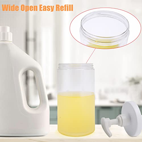 Cosywell Pump Bottle Dispenser Plastic Pump Bottles Refillable Bottles Wide Mouth Jar Style Empty Pump Bottles Bathroom Shower Containers for Lotion Shampoo Conditioner (White, 3X 1000ml) - color: White, size: 3x 1000ml