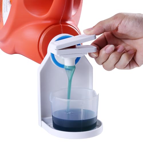 Laundry Detergent Dispenser Cup Holder & Nozzle Force-Saving Switch, Drip Catcher, Soap Dispenser, Room Organization and Storage
