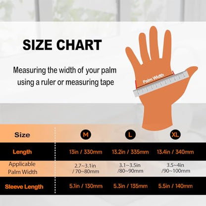 Thick Rubber Cleaning Gloves - 3 Pairs Black Rubber Gloves for Dishwashing Large, Non-Slip Kitchen Gloves for Washing Dishes, Reusable Cleaning Gloves, Waterproof, Heavy-Duty (3P,L) | Reusable & waterproof black/orange dual layers. Non-slip design for dis
