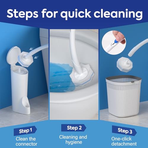 50 Pcs Disposable Toilet Cleaner Refill Pads, Universal Toilet Bowl Brush Replacement Heads, Durable Deep Cleaning Refills, Fresh Scent Bathroom Cleaning Supplies - size: 1 Count (Pack of 50)